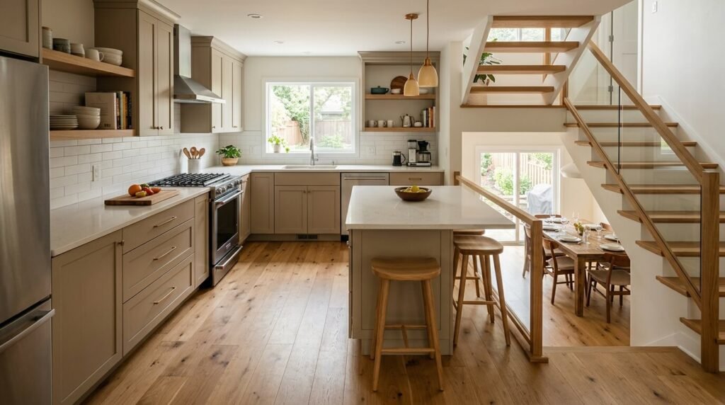 remodeled split-level kitchen
