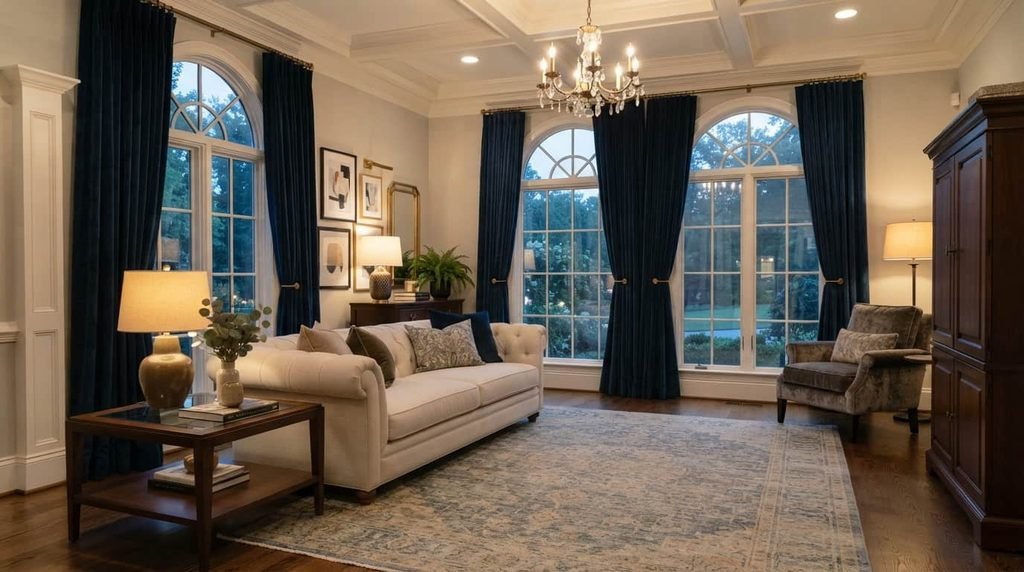 Add Depth With Velvet Curtains