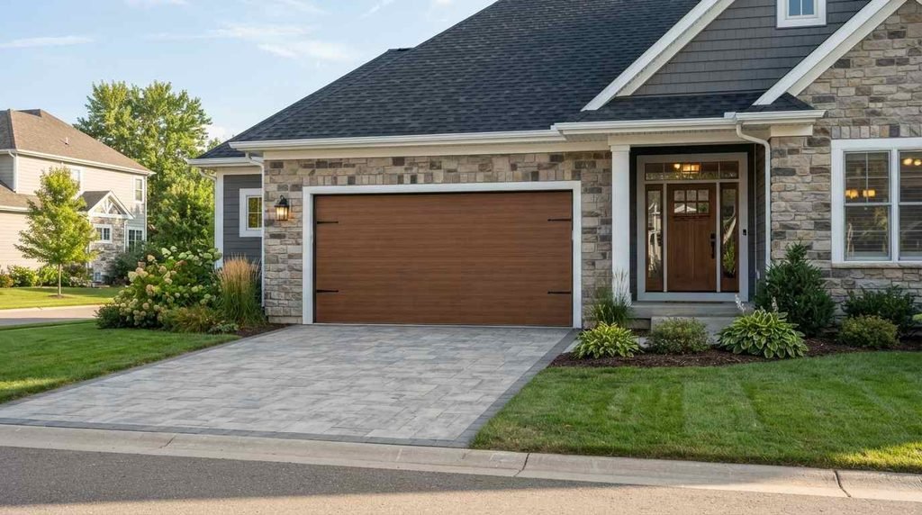 Homeowner reviewing a garage door installation estimate