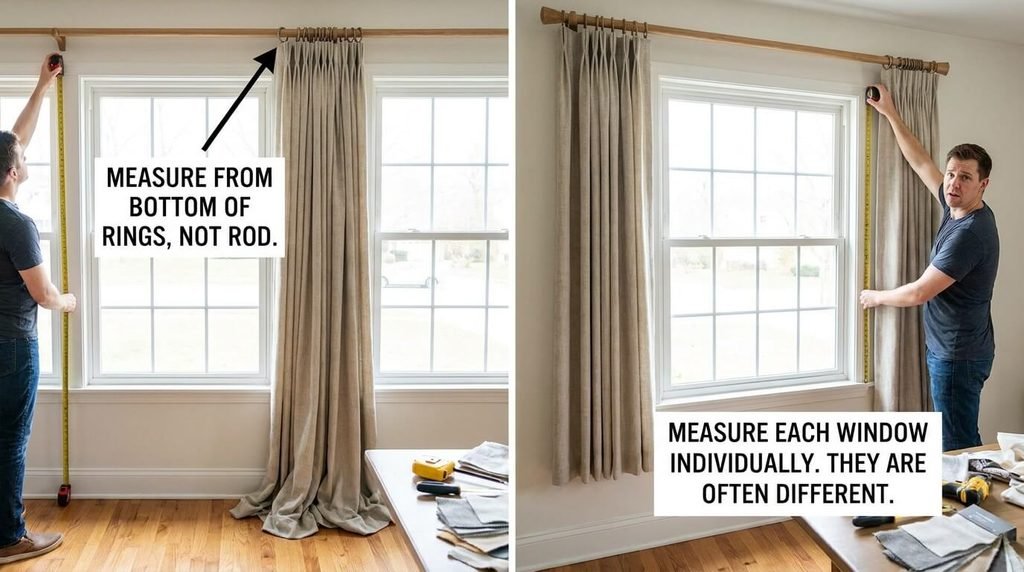 Measuring windows for curtains