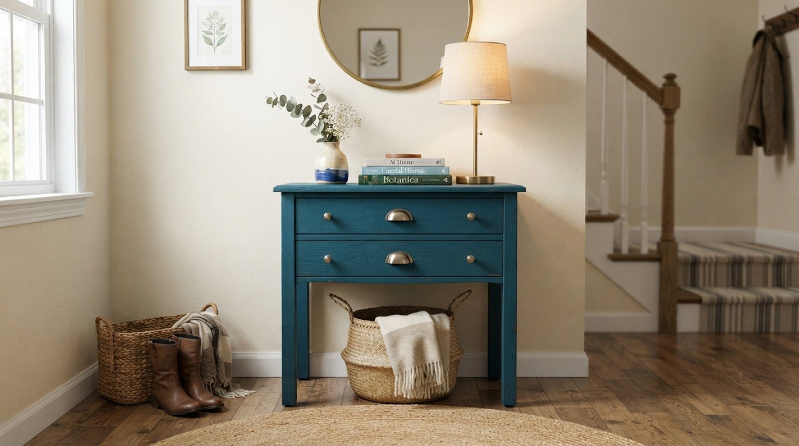 old furniture decorated new piece