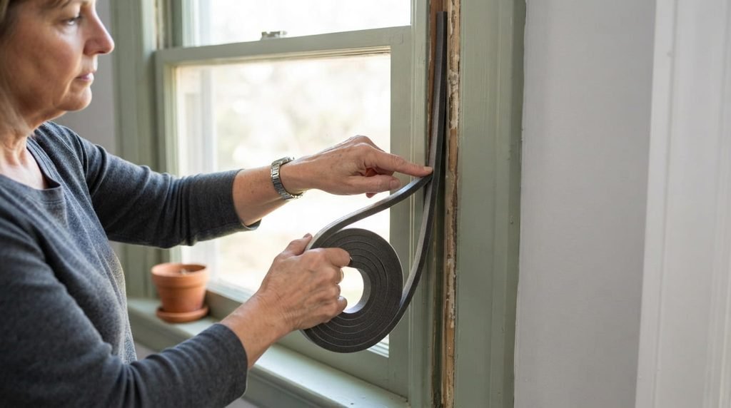 Replacing worn weatherstripping on a drafty window